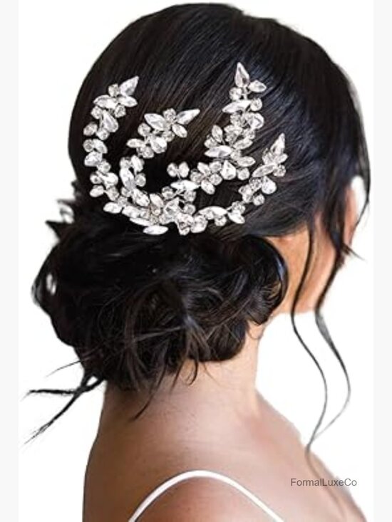 Rhinestone Bridal Hair Comb Wedding Headpiece Handmade Hair Accessory main image 7